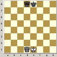 Dois peões um jogo de xadrez inicial branco e um preto